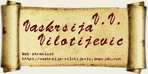 Vaskrsija Vilotijević vizit kartica